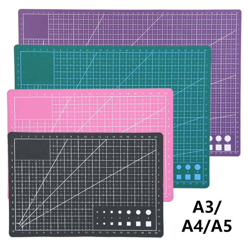 KRABALL A3 A4 A5 Cutting Mat Patchwork Carving Pad Cutting Engraving Carving Pad Multifunctional PVC Durable Leather Craft Tool