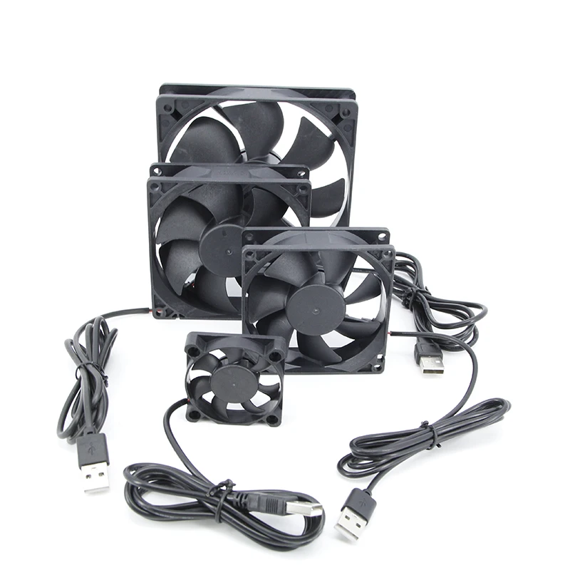 5V Brushless Cooling Fan USB Ventiliator Computer Case Cooler Oil-impregnated PBT CPU Radiator USB Fan PC Gadgets J17