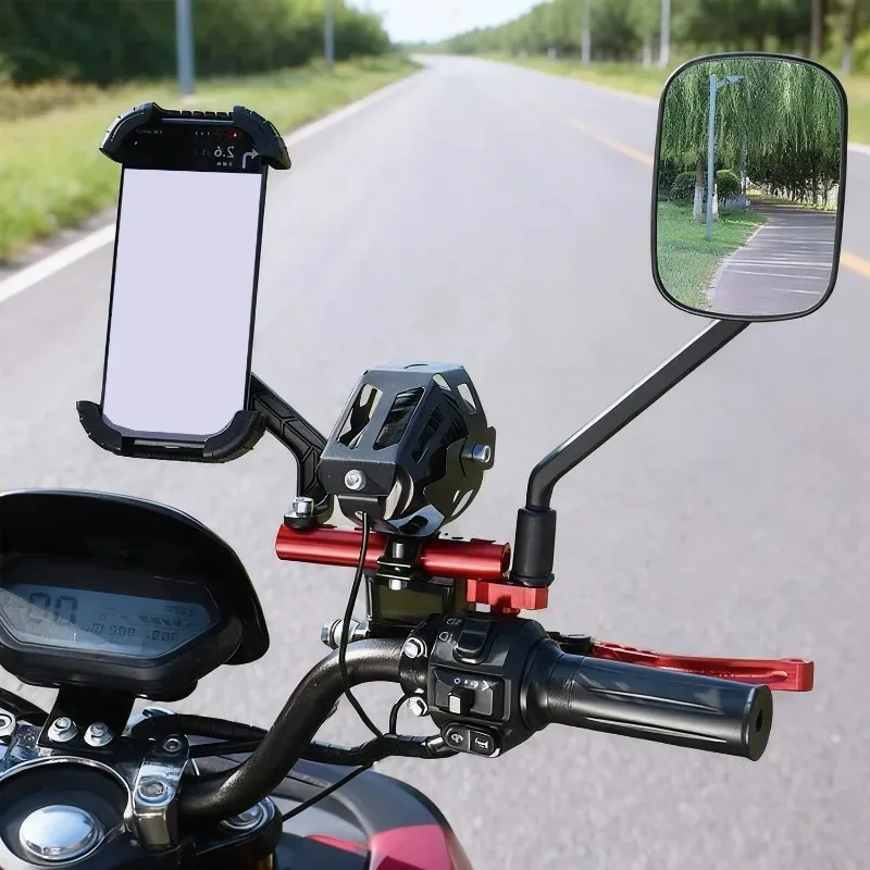 Extension Pole for Motorcycle Rearview Mirror Base Reversing Mirror Crossbar Bracket InstallationSpotlight Extension Pole Holder