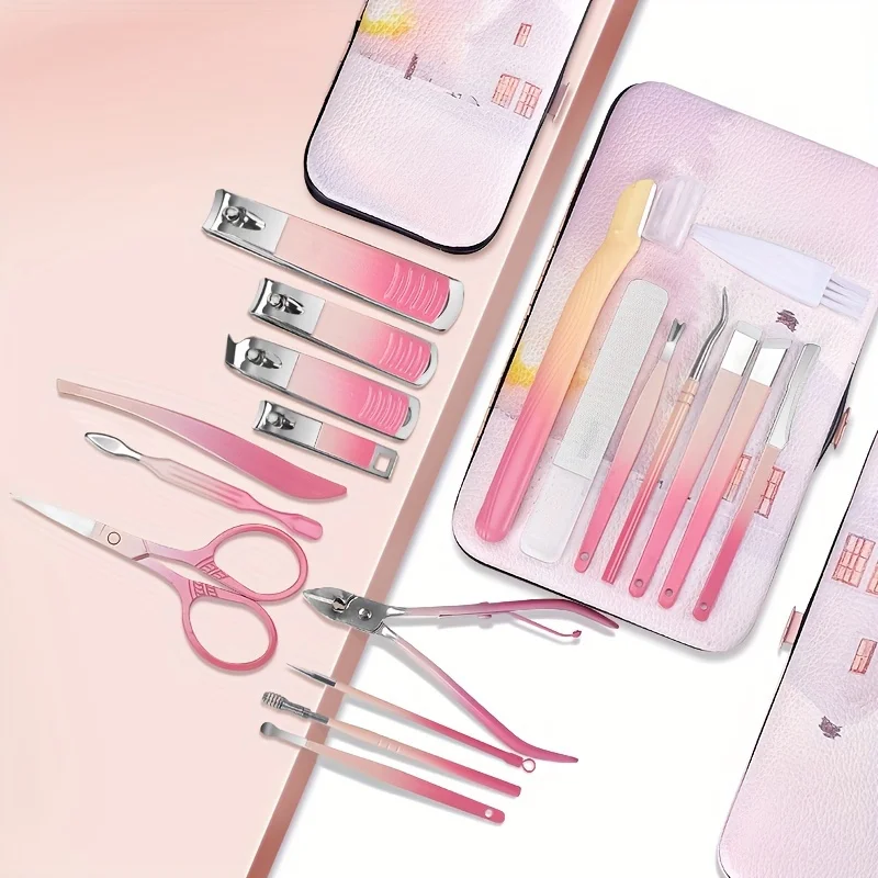 7/10/13/19 pcs Manicure Set Nail Clippers