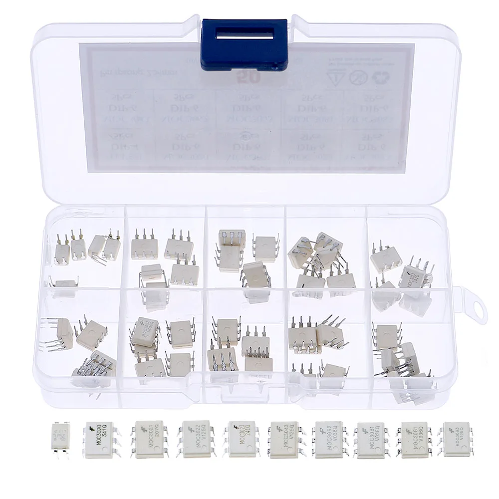 50Pcs IC Integrated Circuit Chip Assortment Kit Box 74LS73 74LS74 ...