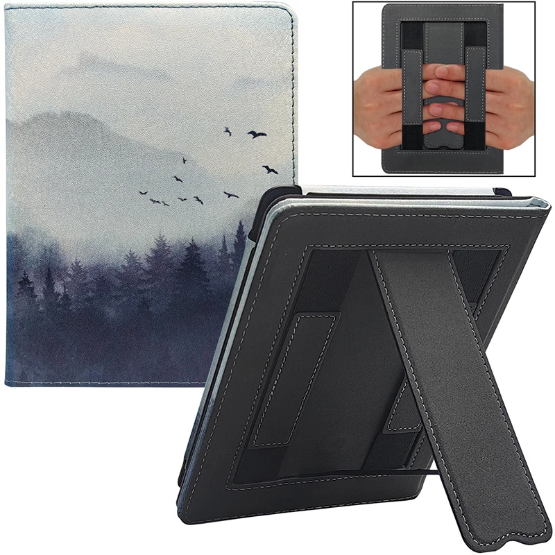Suporte Case para Kobo Kobo Clara 2e Capa Apto Kobo Clara 2e Liberação de 2023 Modelo N506 com Alça de Mão Dupla Sono Automático Wake