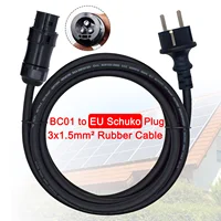 หัวต่อตัวเมียแบบ BC01พร้อมปลั๊กเสียบ AC สำหรับต่อสายไฟฟ้าพลังงานแสงอาทิตย์ไมโครอินเวอร์เตอร์ deye HMS envertech Tsun nep 1