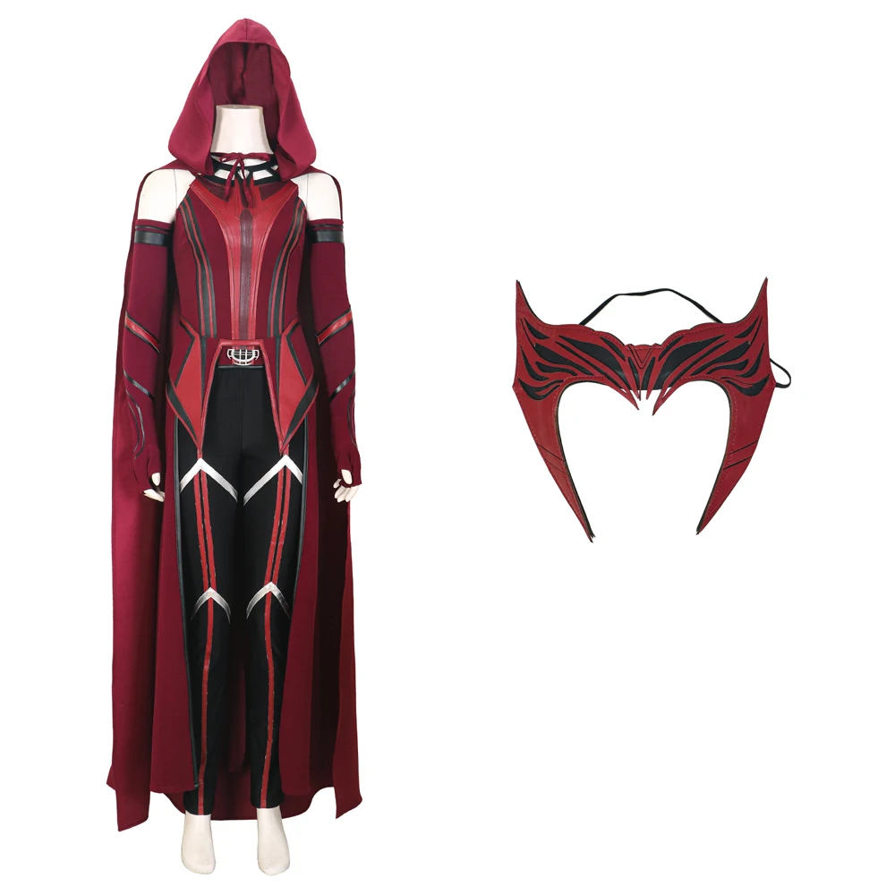 thumbnail image 1 of Disfraz de bruja de Wanda Maximoff para cosplay, disfraz de Scarlet, disfraz de Halloween, carnaval, máscara, disfraz de Halloween personalizado, 1 of 5