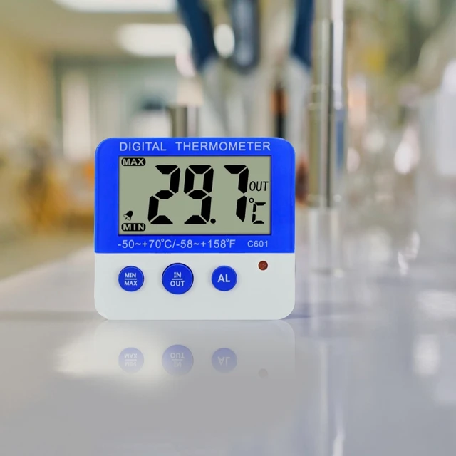 Hűtőszekrény-Hőmérő Digitális Beltéri Kültéri Szondával 10 ℃ ～+50 ℃/+14 ℉ ～ 122 ℉/-50 ～+70 ℃/58 158 - Image 3
