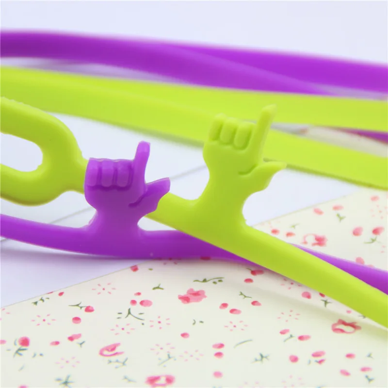 Bookmarks Stationery Supplies Silicone Bookmark Cute Silicone Finger Pointing Bookmark 1 Piece