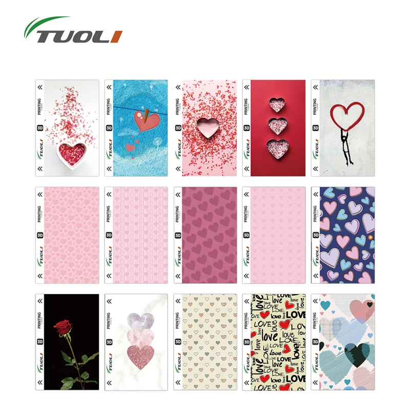 

TUOLI 50pcs Love Series 3D Relife Customized Mobile Phone Sticker Skin for Sunshine Hydrogel Screen Protector Cutting Machine