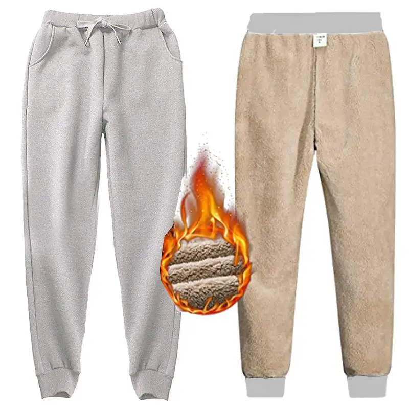 Sherpa Lined Sweatpants Lined Leggings For Women Winter Thermal Fleece