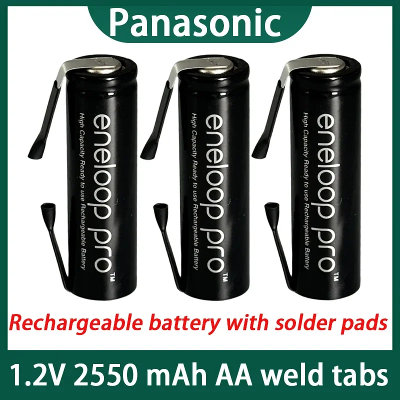 Rechargeable Battery Panasonic AA 1.2V 2550mAh Ni MH Green Shell for Philips Electric Shaver Toothbrush