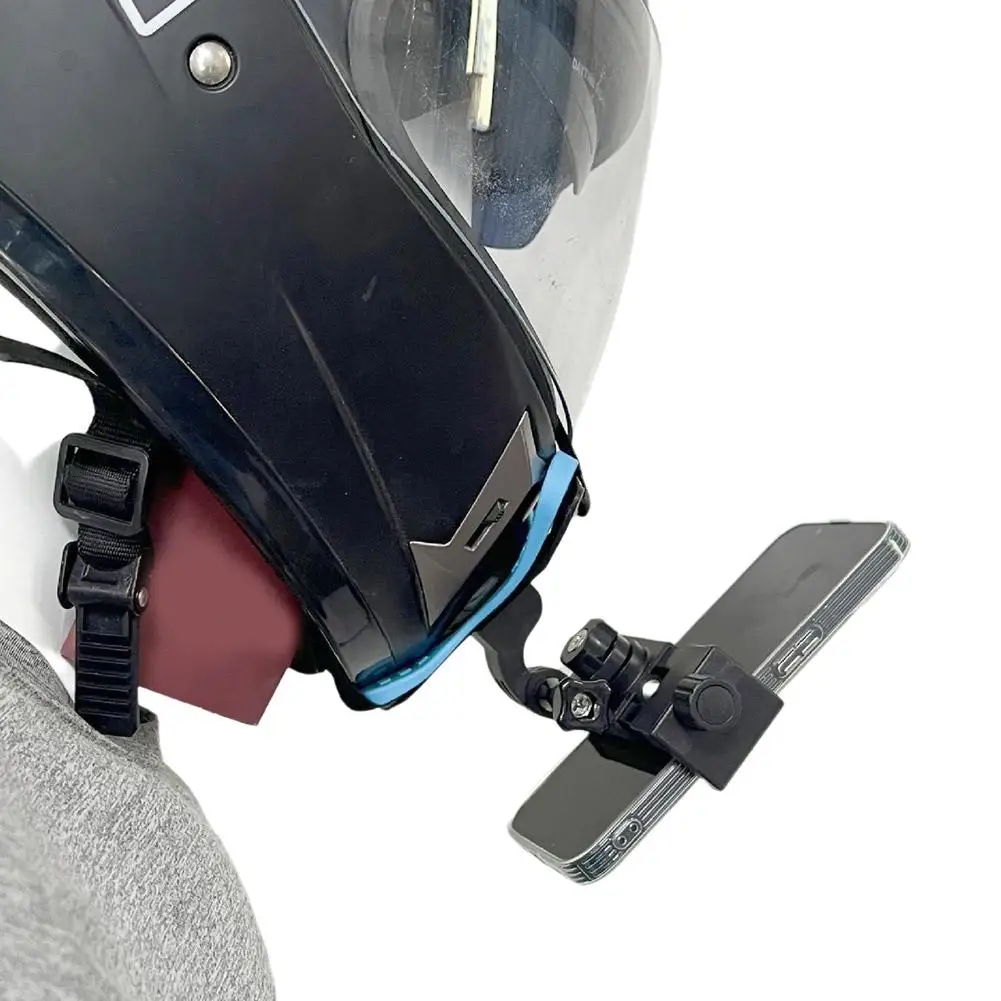 오토바이 헬멧 스트랩 마운트 카메라 턱 스탠드, GoPro Hero 11 10 9 8 7 용, 블랙 Insta360 One R 헬멧 거치대, 휴대폰 클립 포함