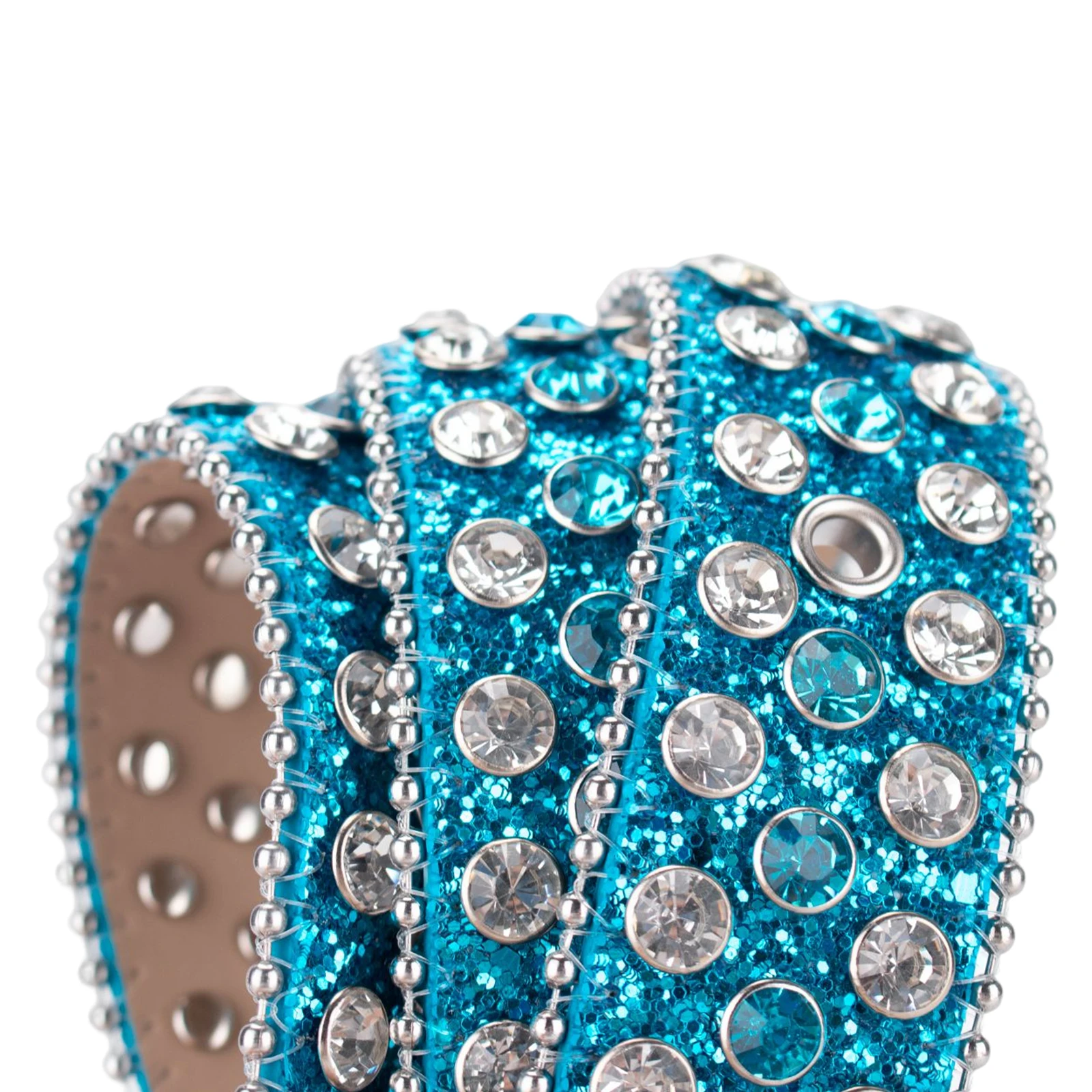 Hot Sale Blue Shiny Rhinestone Belts Men Women Unisex Shiny Crystal Belt -  China Rhinestone Belts and Cowgirl Belts price