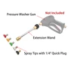 Pressure Washer Spray Lance Car Washer Extension Lance Nozzle with 1/4" Quick Connector for Pressure Washer Gun Wand 2