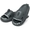 SmilePoP Shark Slides Summer Cute Cartoon Shark Slippers for Women Men Non-Slip Open Toe Sole Sandals Casual Unisex Beach Shoes