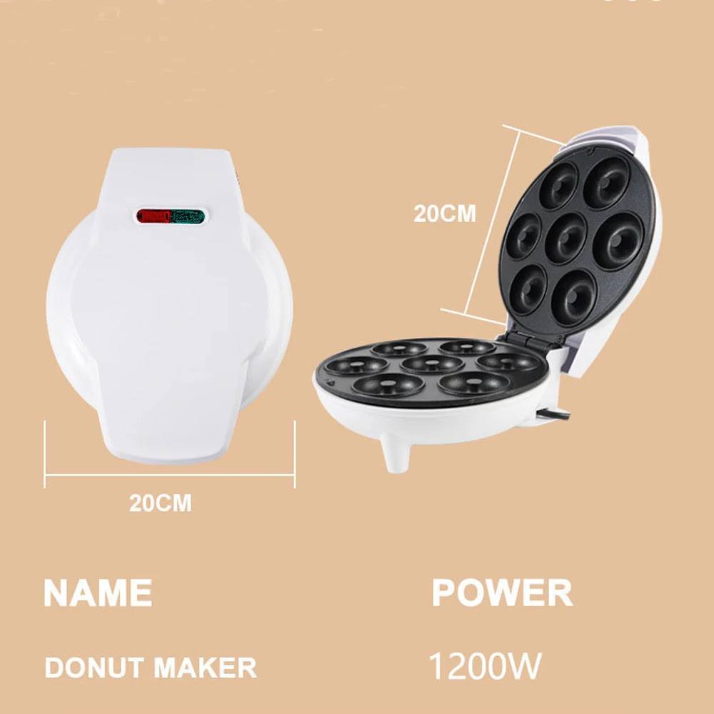 7 Holes Electric Donuts Maker Machine Mini 110V 220V Automatic 1200W Non-Stick DIY Doughnut Cake Baking Kitchen Appliance Home donut maker cake machine