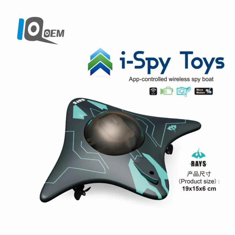 WIFI RC Submarine Underwater Camera Visible HD Video Diving Vessel Speedboat Ray-style Drone RC Boat Toys 5