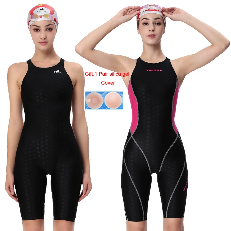 

Женский профессиональный купальник Yingfa из Акульей кожи, устойчивый к хлору, тренировочный сплошной купальник для гонок, купальный костюм