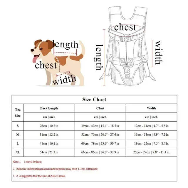 TAILUP Pet Carrier Backpack for Dogs Cat Thickened Sponge Pet Front Dog Carrier Backpacks Portable Puppy Transportation Dog Bag 6