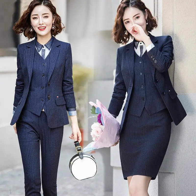 9819 Suit Business Business Suit Work Clothes Autumn and Winter New Temperament Interview Formal Wear College Student Work Cloth new high end women s suit autumn and winter models western style fashion business wear temperament work clothes two piece suit