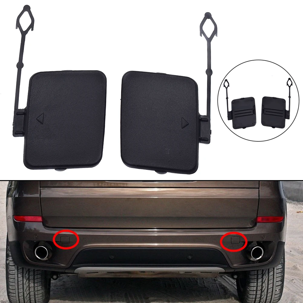 2Pcs Car Tow Hook Cap Cover 51127158447 51127158448 Per Bmw X5 E70 Tow Hook Eye Parti Di Ricambio Non Verniciate