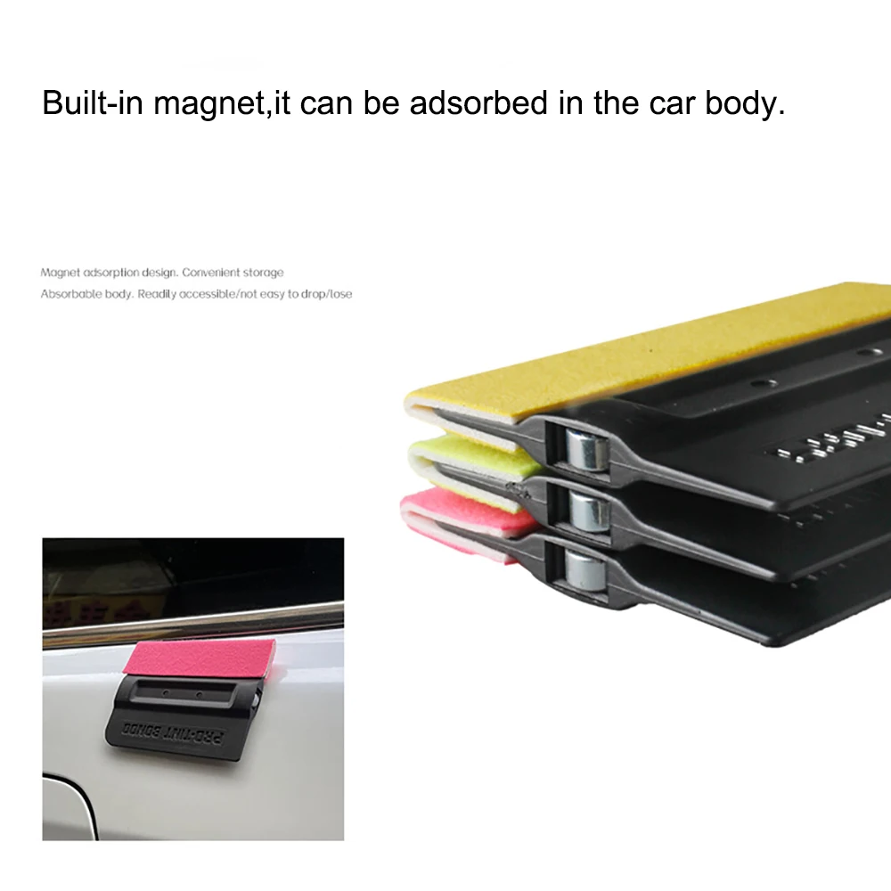 Car Accessories Tinting Tool Vinyl Film Applicator Magnetic Microfiber Felt Squeegee Window Pro Tint Car Wrap No Scratch Scraper