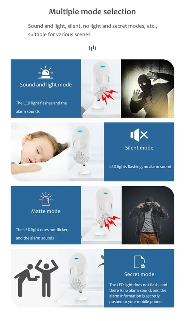 Tuya WiFi Home Burglar Sensor Infrared Alarm Motion Detector PIR Sensor Smart Life APP Security Protection Remote Monitor APP 5