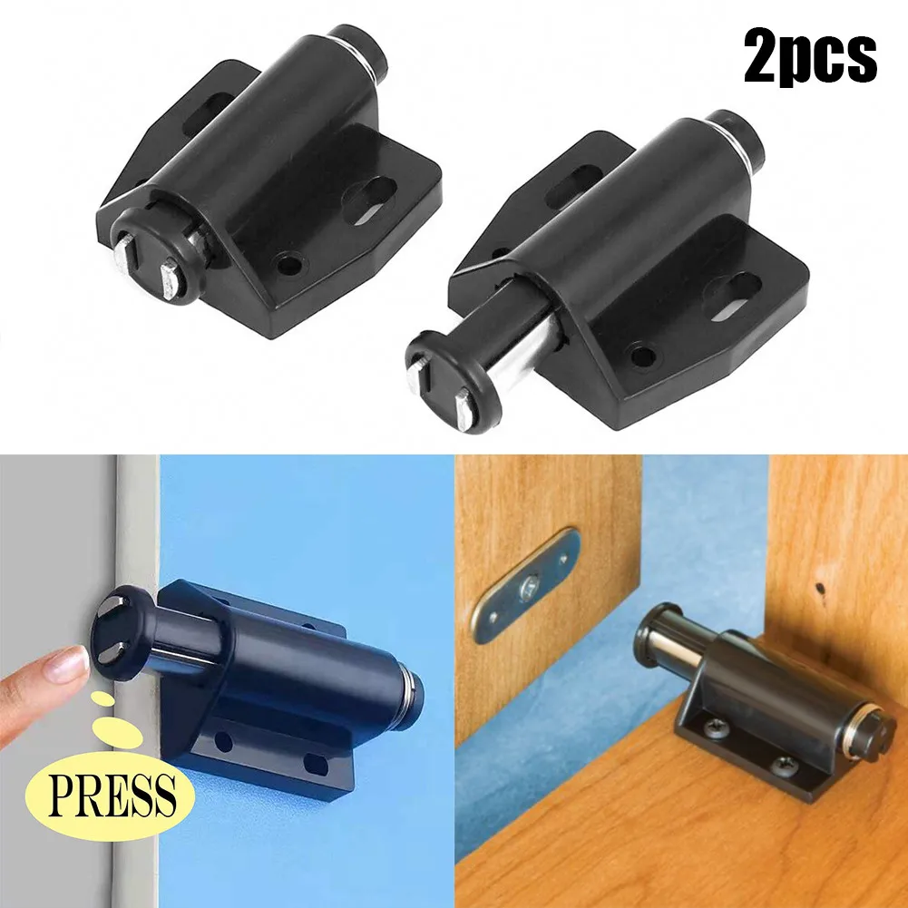 Magnetic Cabinet Latches 2Pcs Single Magnetic Pressure Push To Open Touchs Latch Cabinets Cupboard Doors Wardrobes Bathroom Cupboard Catches Hardwares