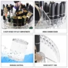 3 Tiers Rotating Makeup Organizer 360° Spinning Large Capacity Makeup Stand Clear Skincare Display Case with Compartment Design 3