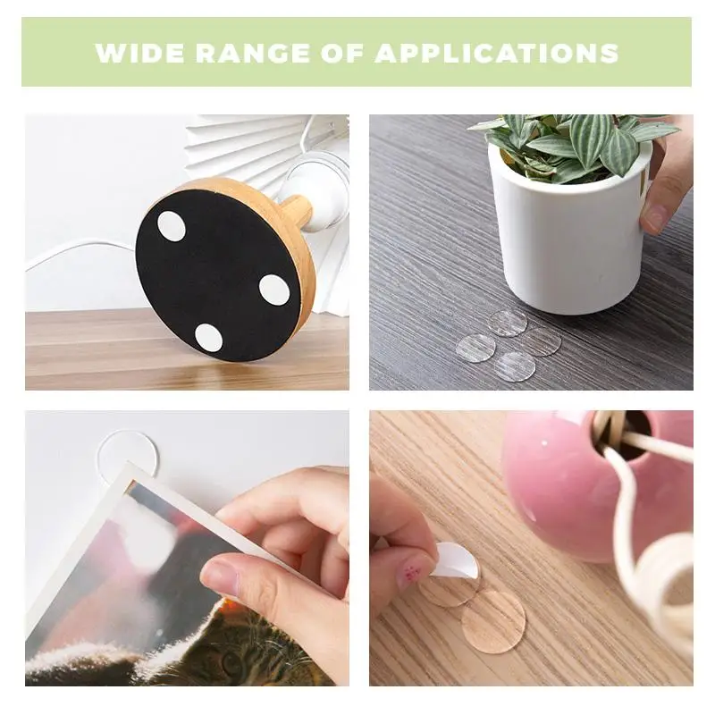 명확한 보이지 않는 양면 원형 도트 접착제 실리콘 자체 접착 도트 스티커 접착 도트