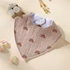 New Baby Cartoon Animal Triangle Bib Pure Cotton Waterproof Boy Girl Kid Printed Saliva Towel Newborn Infant Anti Spitting Cloth 3