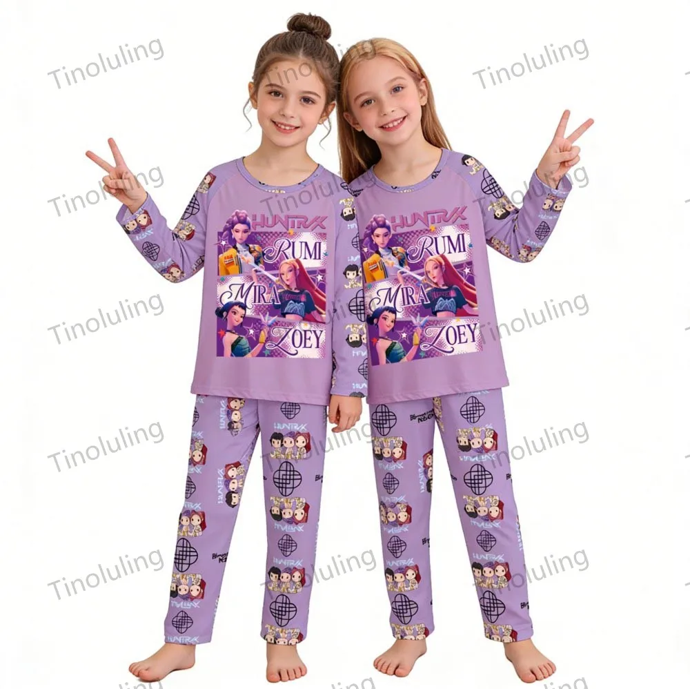 KPop Demon Hunters Huntrix Kids Pajamas Set Long Sleeve Girls Clothing 2pcs Children's Sleepwear Cartoon Boys Nightwear 3-14Y Sa9e972e8b5d342d99ba9f7b01899b7d1N