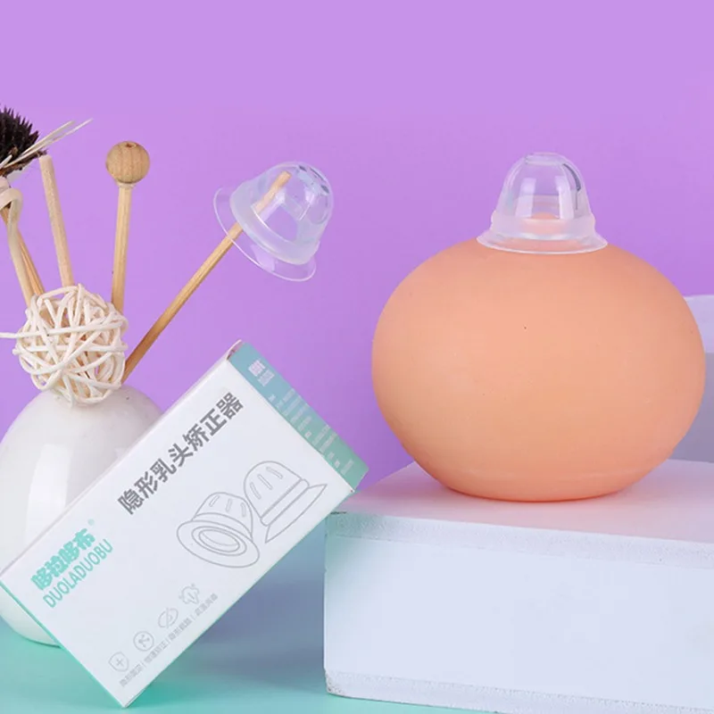Nipple Sucking Corrector Soft Silicone Nipple Corrector Nipple Suckers Suction Aspirator Puller Flat Inverted Retraction Treatment Redress