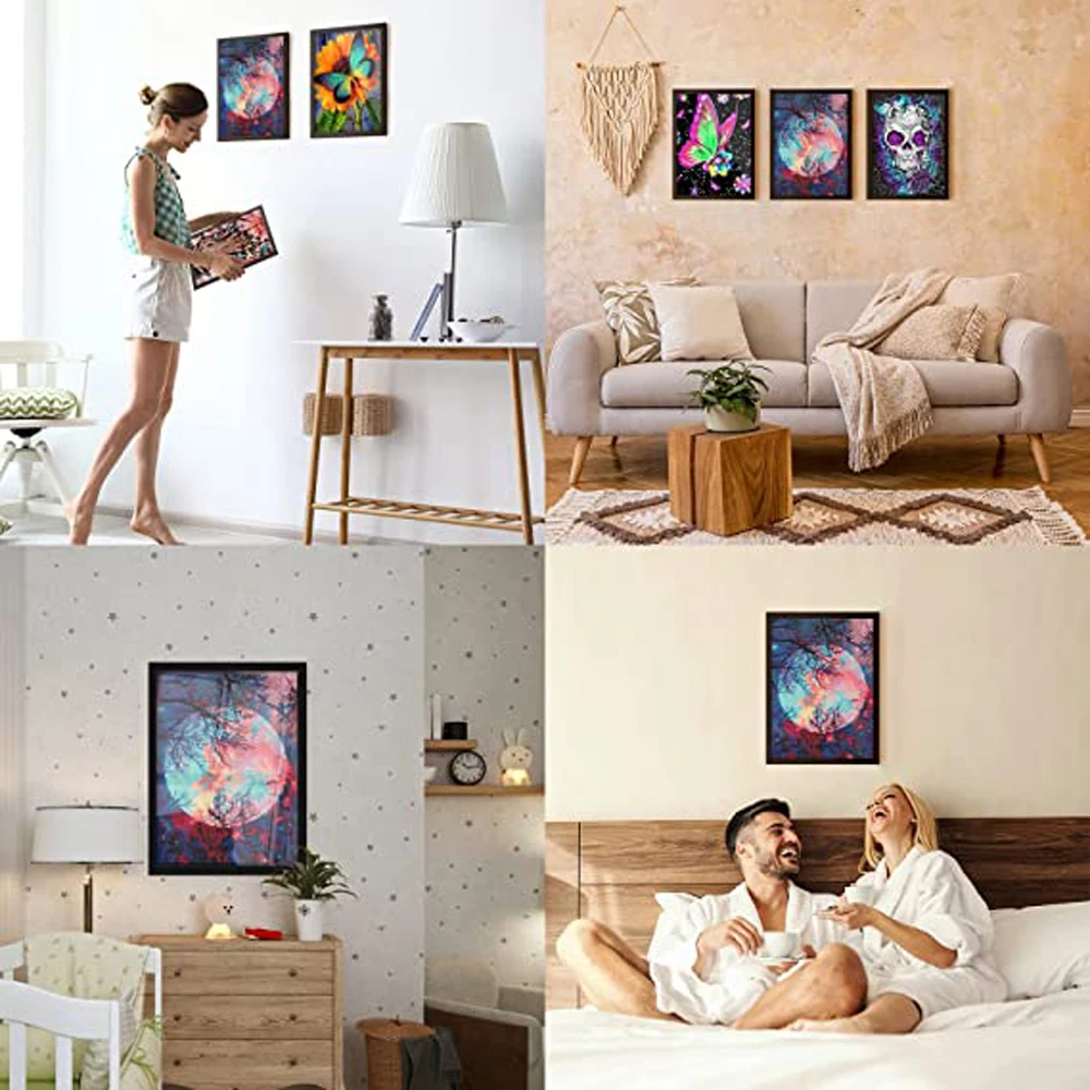 New 2Pcs Diamond Painting Frames Magnetic Frames 20x30cm Fridge Photo  Diamond Art Frames Self-Adhesive Frames With 12 Hook Pads - AliExpress