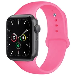 Silicone Sport Band for Apple Watch - Vibrant and Comfortable Bracelet (Dragon Fruit)