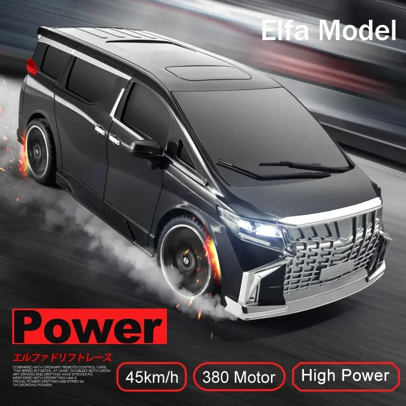 

MN68 1:16 Full scale Alphard rc Car Model 2.4G 2WD High Speed Off Road Remote Control Car with LED Drift Car Toys For Adults kid