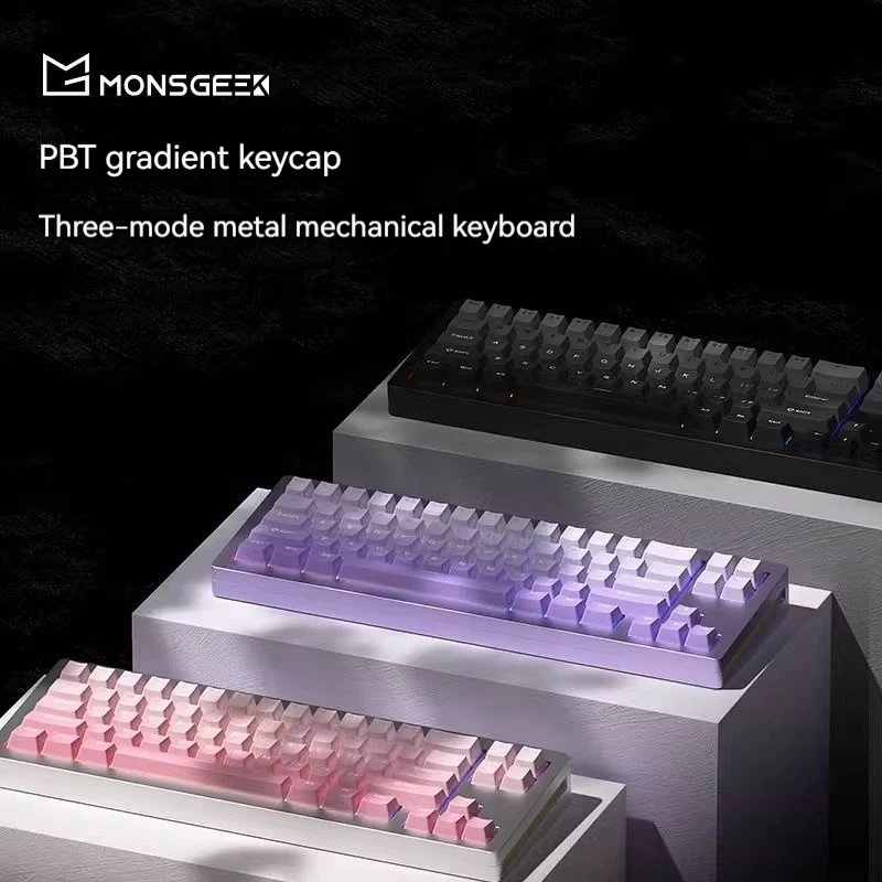 

Monsgeek M7w Wireless Three Mode Mechanical Keyboard Customized Hot Plug Gasket Structure 68 Key Rgb Backlit Kailh Axis Keyboard