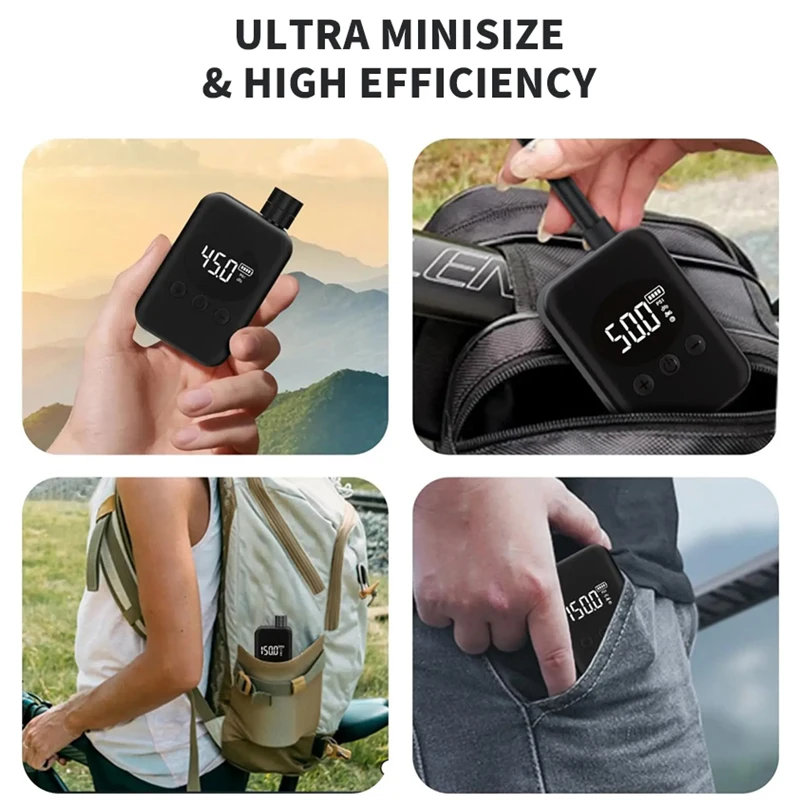 Wireless Mini Portable Pump For Bicycle Cordless Air Inflator 150PSI  Bicycle Pump Outdoor MTB Bike Accessories
