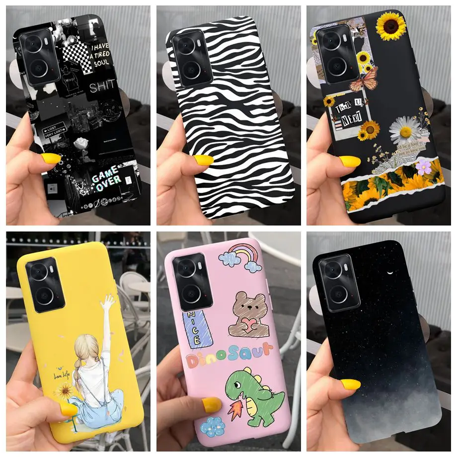 Per Oppo A76 Cph2375 Custodia Funda Per Oppo A96 Cph2375 Cover Fashion Floral Phone Case Etui Oppo A 96 A76 Custodie Soft Silicone Capa