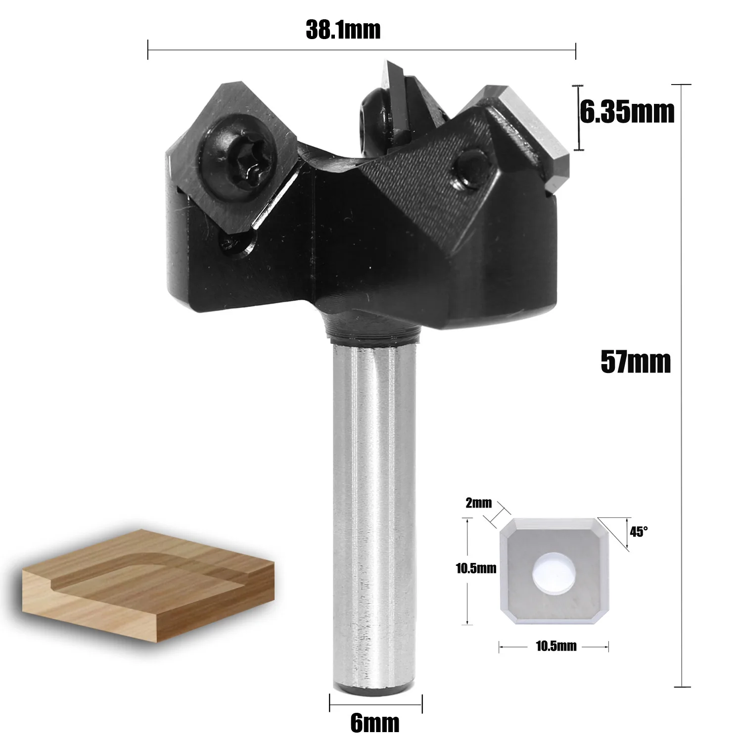 CNC Heavy Duty Spoilboard Surfacing Fly Cutter – Plunging Planing Slab Leveler Milling Cutter for Wood Router Bits & End Mill Machines 2