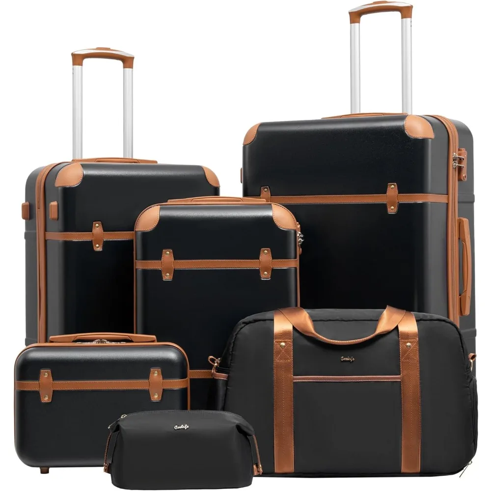 

Coolife Luggage Set 3 Piece Suitcase Set Carry On Luggage PC Hardside Luggage TSA Lock Spinner Wheels Telescopic Handle