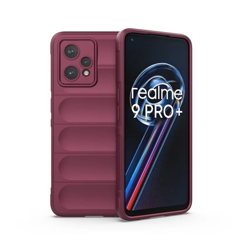 YukeTop Custodia Per Realme 9 Pro, Cover In TPU Morbido Antiurto E Antigraffio, Design Sottile E Leggero (Nero)