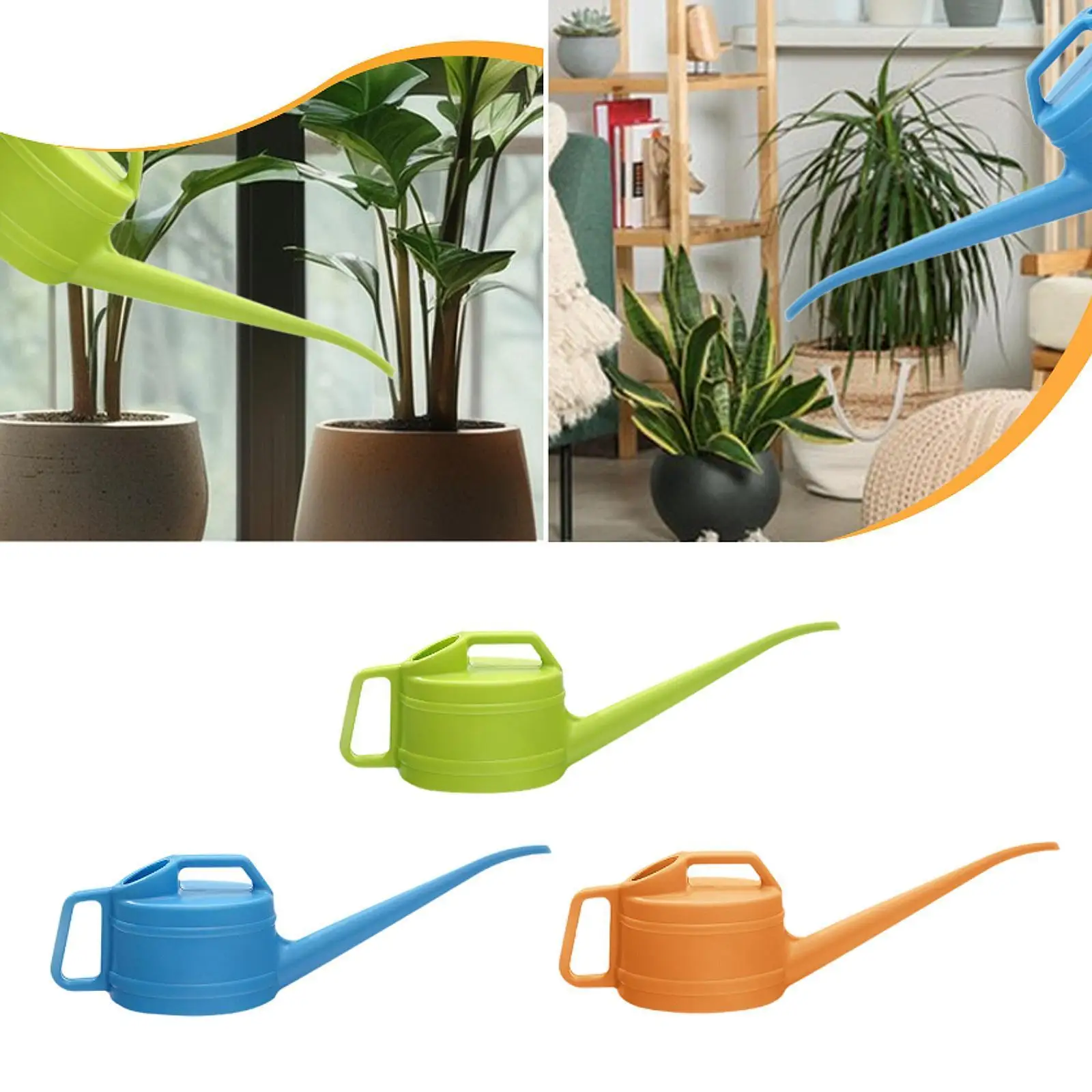Garden Watering Can 2.4L Large Capacity Garden Supplies Watering Pot for Flowers Hanging Plants Houseplants Bonsai Vegetables