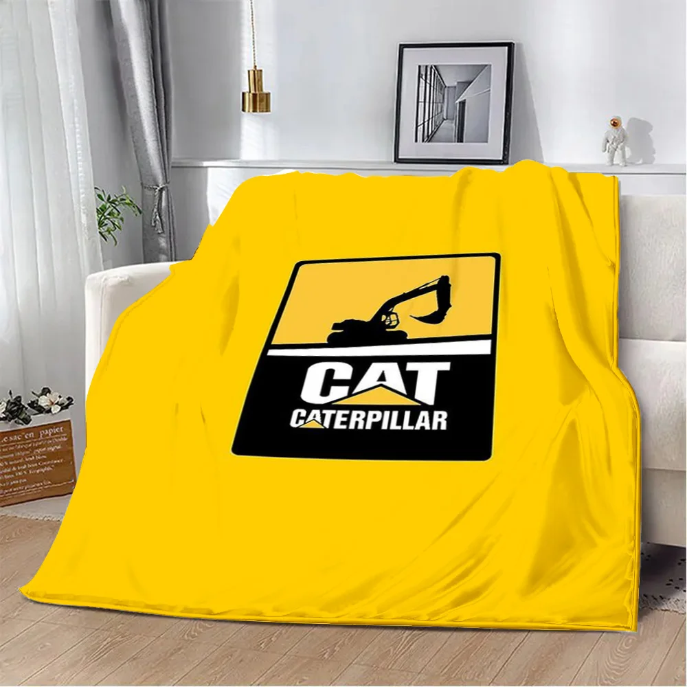C-Caterpillar CAT excavator logo Printed Blanket Picnic Blankets Warm Blanket Soft and Comfortable Home Travel Birthday Gift 5