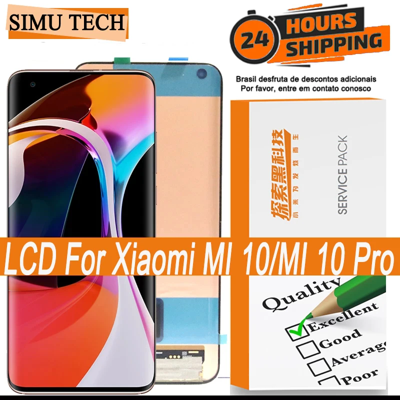 Display-For-Mi-10-Pro-M2001J1G-For-Xiaomi-Mi-10-M2001J2G-M2001J2I-LCD ...