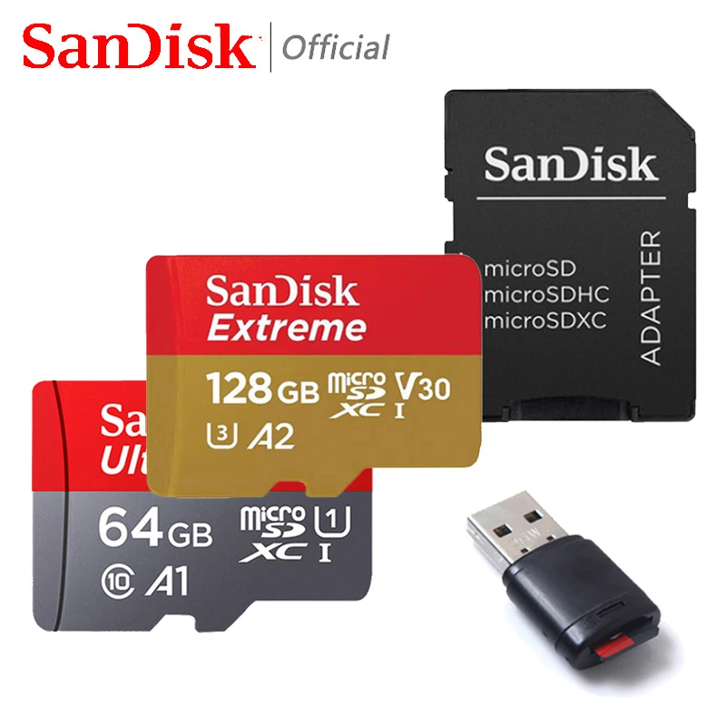 microsdxc switch SANDISK Micro SD 128GB Micro SD Card SD/TF Flash Card 16GB 32GB 64GB 256GB 512GB 1TB Memory Card microSD for Phone Exterme Ultra canon memory card