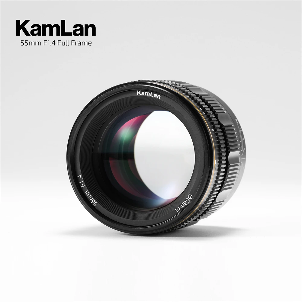 카믈란 55mm f1.4 풀프레임 렌즈 수동 초점 렌즈 ( E/ 니콘 Z/ 캐논 R 마운트 미러리스 카메라 ZVE-10 R5 R6 ZFC Z5 Z6 호환)
