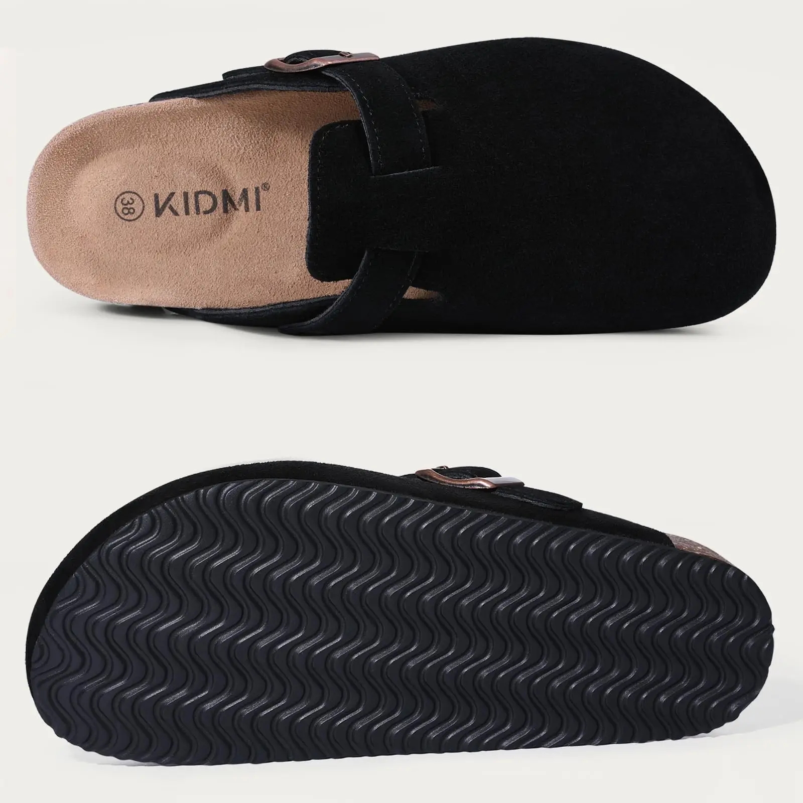 Shevalues Classic Cork Mules Men Retro Cork Clogs Slippers Women Slip-on Footbed Beach Slides Sandals Fashion Street Wear Shoes