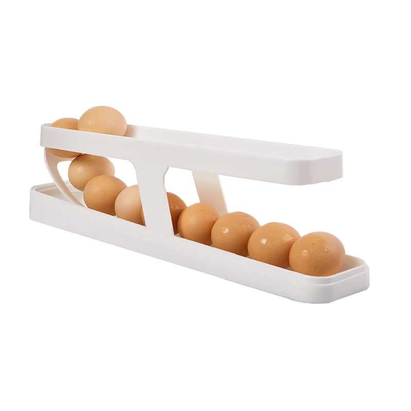 

Refrigerator Automatic Egg Dispenser Rolling Egg Display Holder Scrolling Egg Storage Container Fridge Egg Organizer for Kitchen