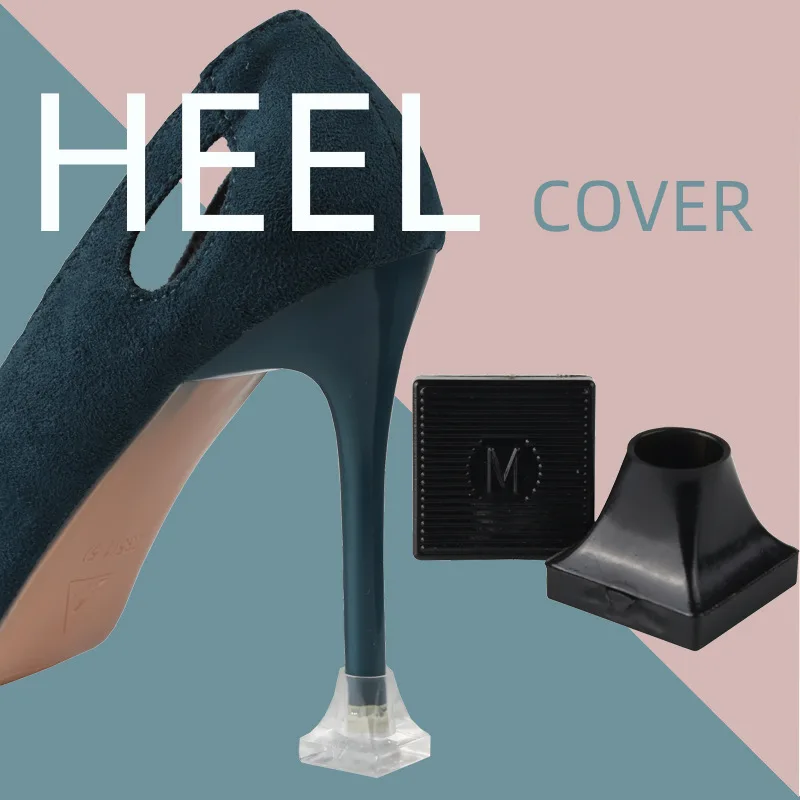 New Heel Protector Cover For High Heel Women Mute Shock Absorbing Increased Anti Slip Wear Resistant Heel Cover Shoe Accessories