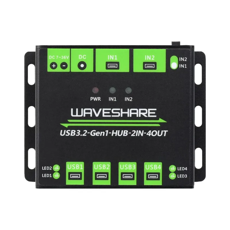 Cubo Industrial do Usb da Categoria Que Estende Portas de Usb 3.2 Comutáveis Dupla Hosts Multi Proteções