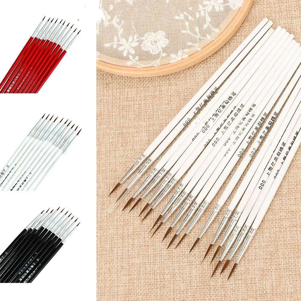 20pcs Thin Art Supplies Hand Painted Acrylic Hook Line Pen Paint Painting Brush Drawing 3